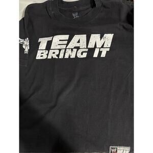 WWE Authentic Team Bring It Small Dog Bite The Rock YOUTH T-Shirt. Size Large
